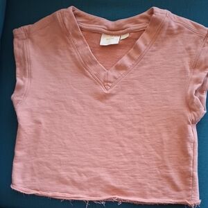 Anthropologie Pink Short Sleeve Tee